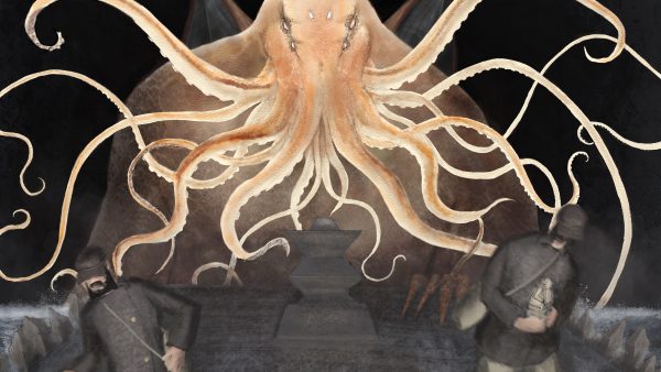 The Awakening of Lovecraft's Cthulhu - peinture numerique de Sebastien Loghman